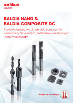 BALDIA NANO & BALDIA COMPOSITE DC - Powłoki diamentowe do obróbki kompozytów wzmacnianych włóknem, materiałów warstwowych i stopów aluminium