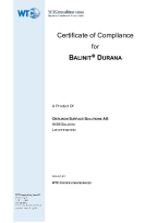 BALINIT<sup>®</sup> DURANA Certificate